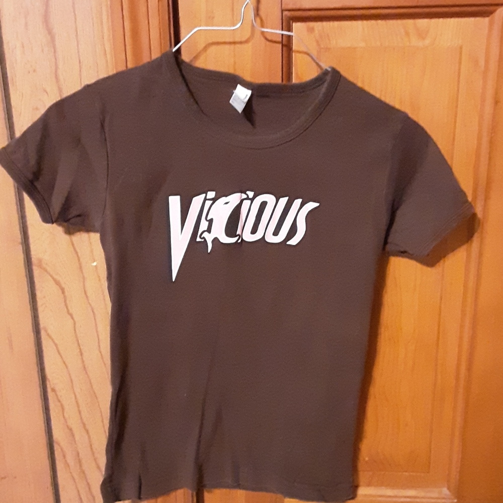 Vicious brown and pink shirt. American Apparel